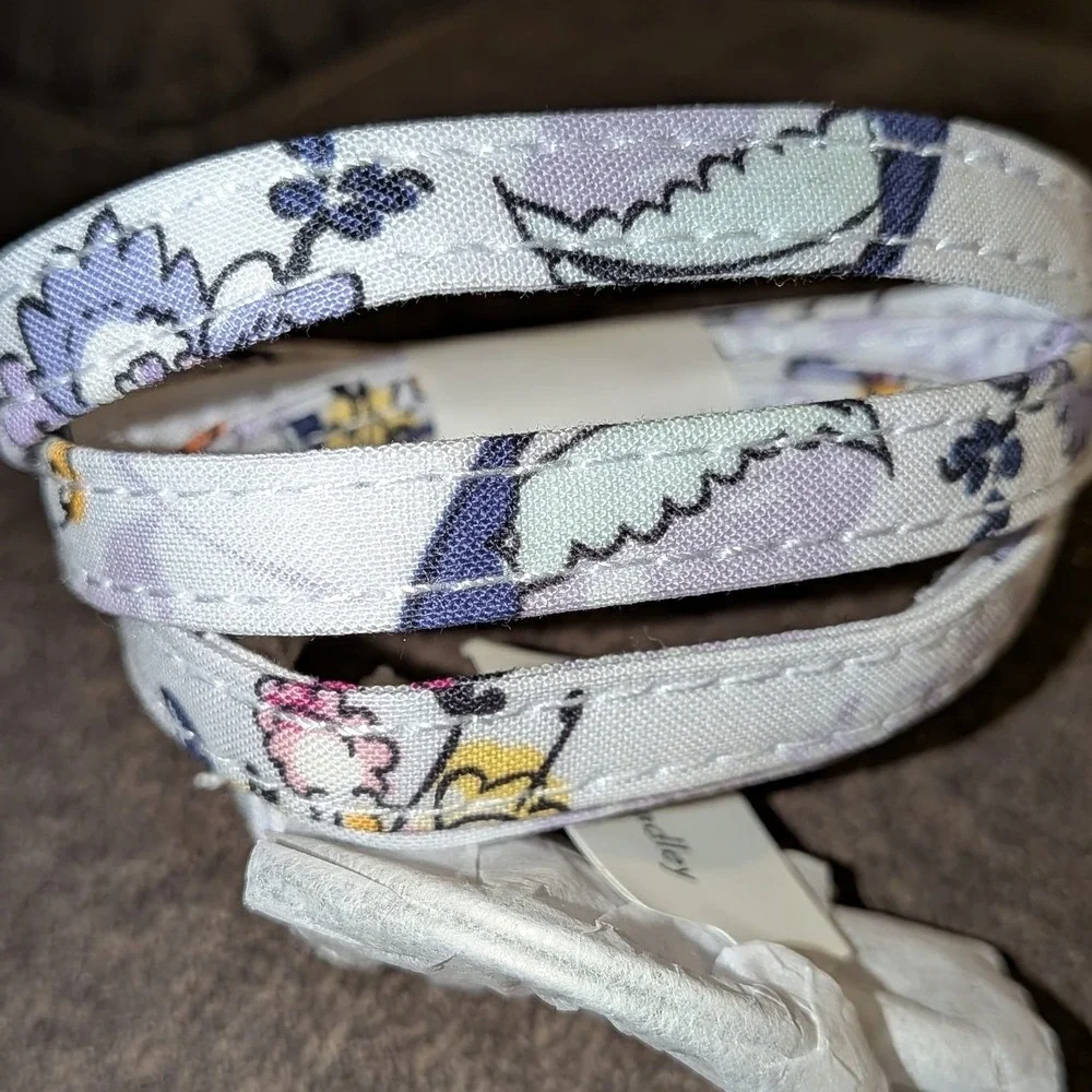 Vera Bradley Iconic Lanyard Hummingbird Park Purple Floral 24159-Q31 NEW